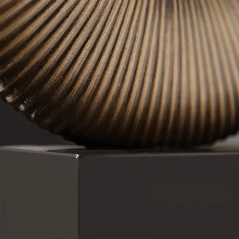 Golden Radial Ring Sculptures – Modern Decorative Set