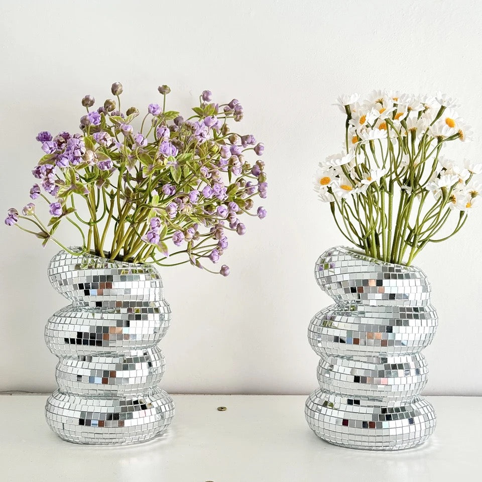 Disco Ball Vase – Handmade Mirror