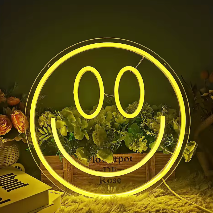 NEON WALL LIGHT - Smiley Face