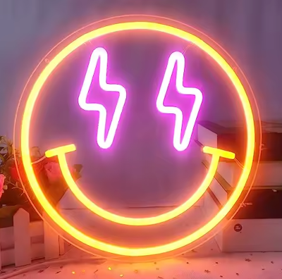 NEON WALL LIGHT - Smiley Face