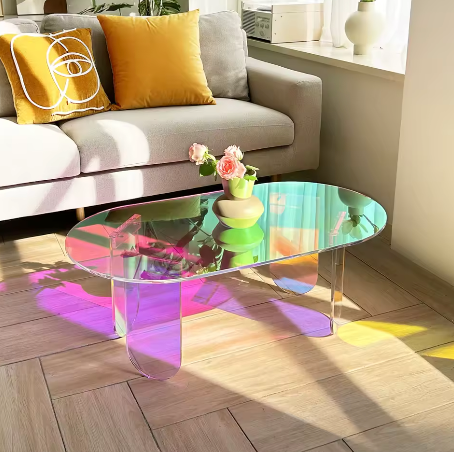 Iridescent Acrylic Coffee Table