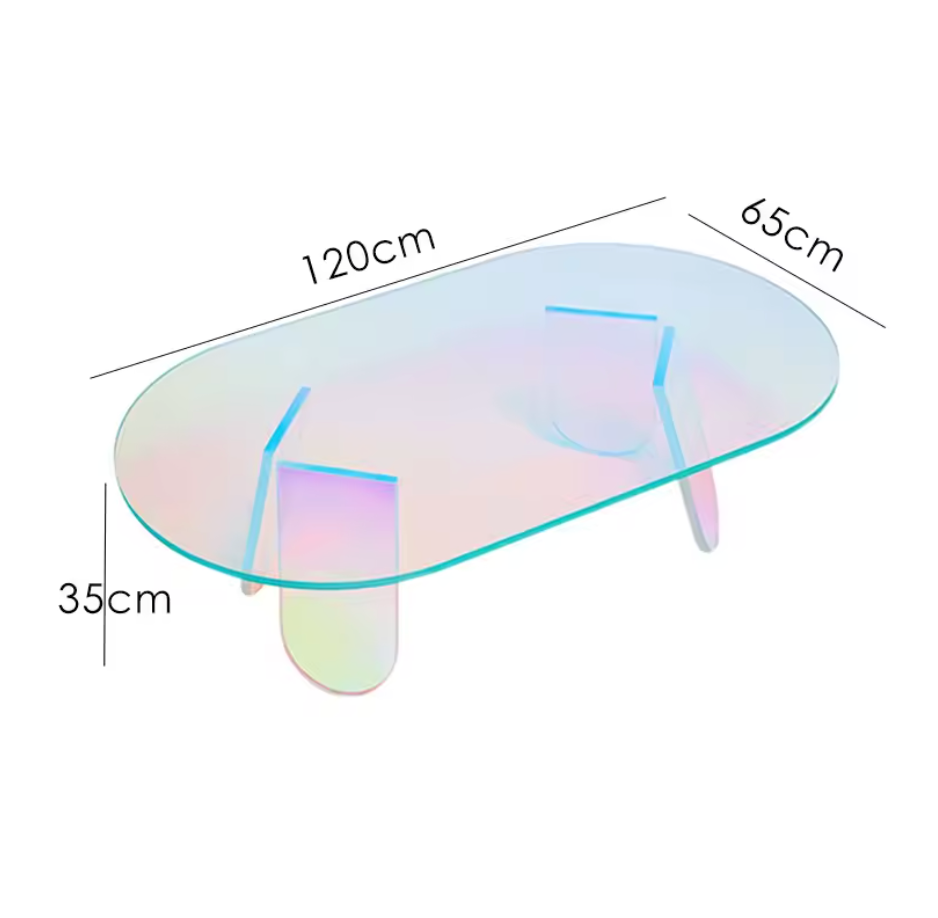 Iridescent Acrylic Coffee Table
