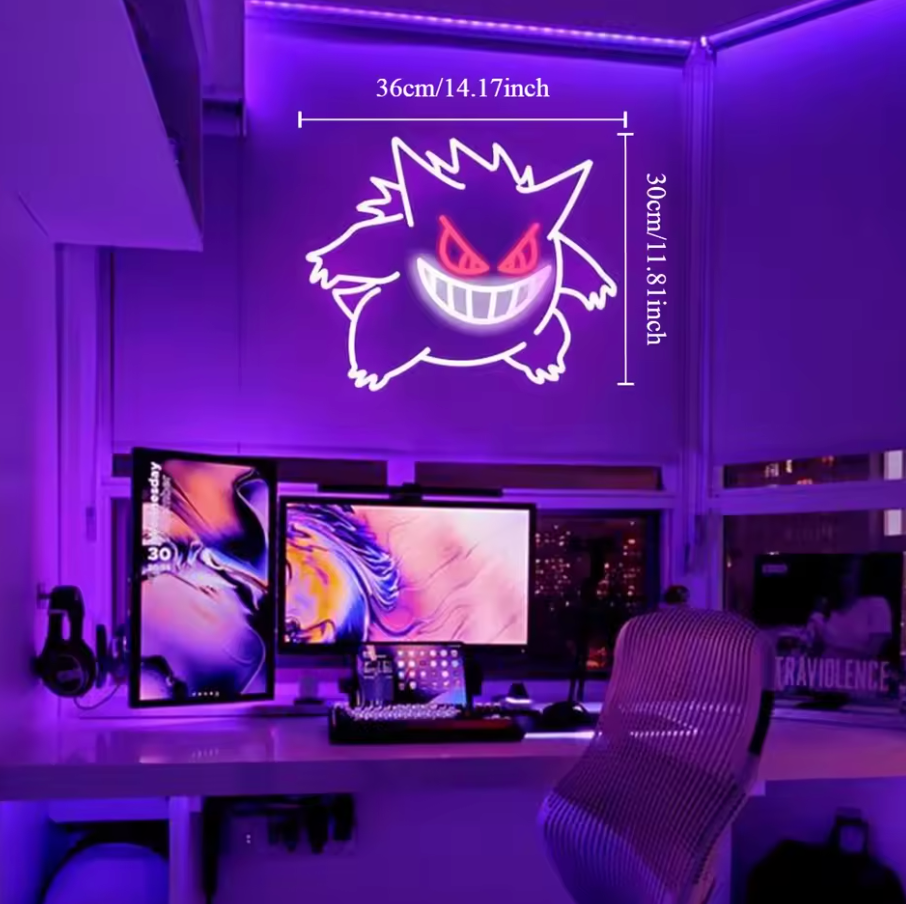 Gengar LED Neon Sign β Wall Light πΎπ‘