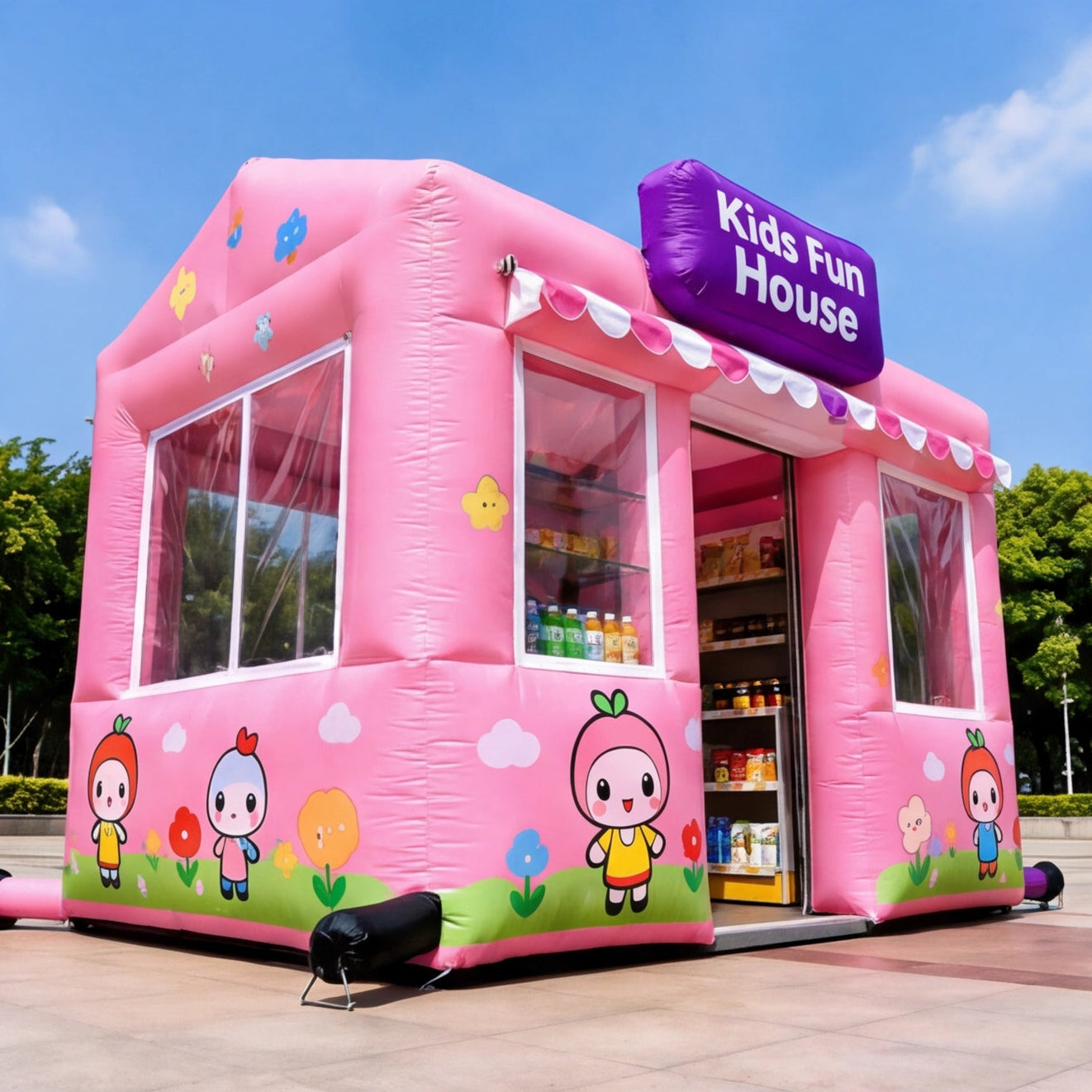 Inflatable Kids Fun House Booth