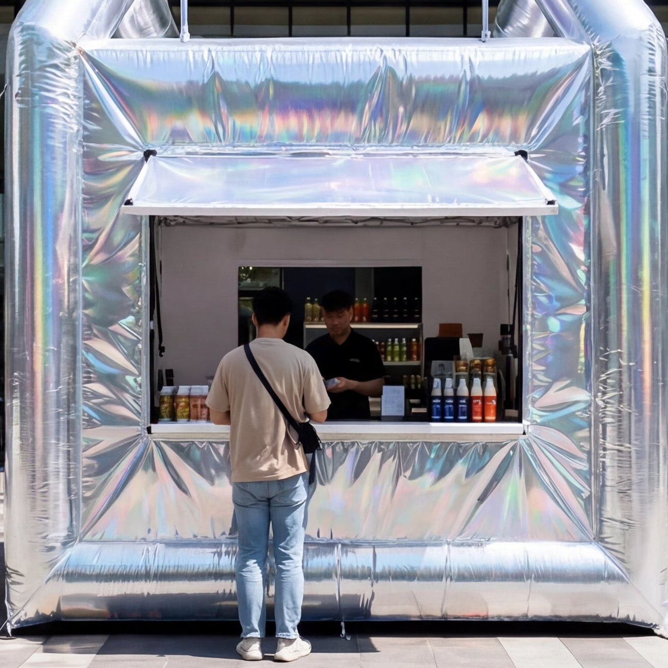 Inflatable Holographic Pop-Up Kiosk