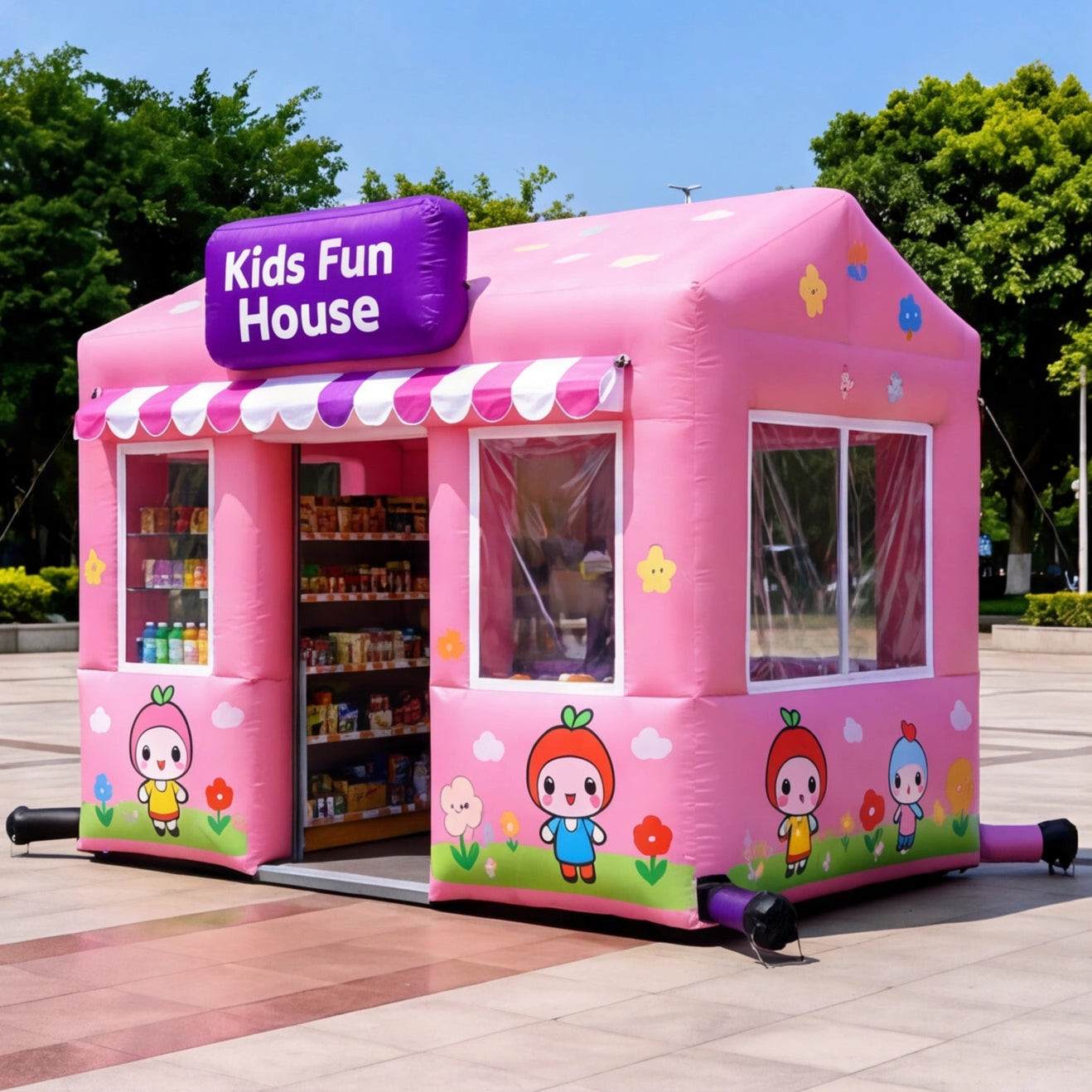 Inflatable Kids Fun House Booth