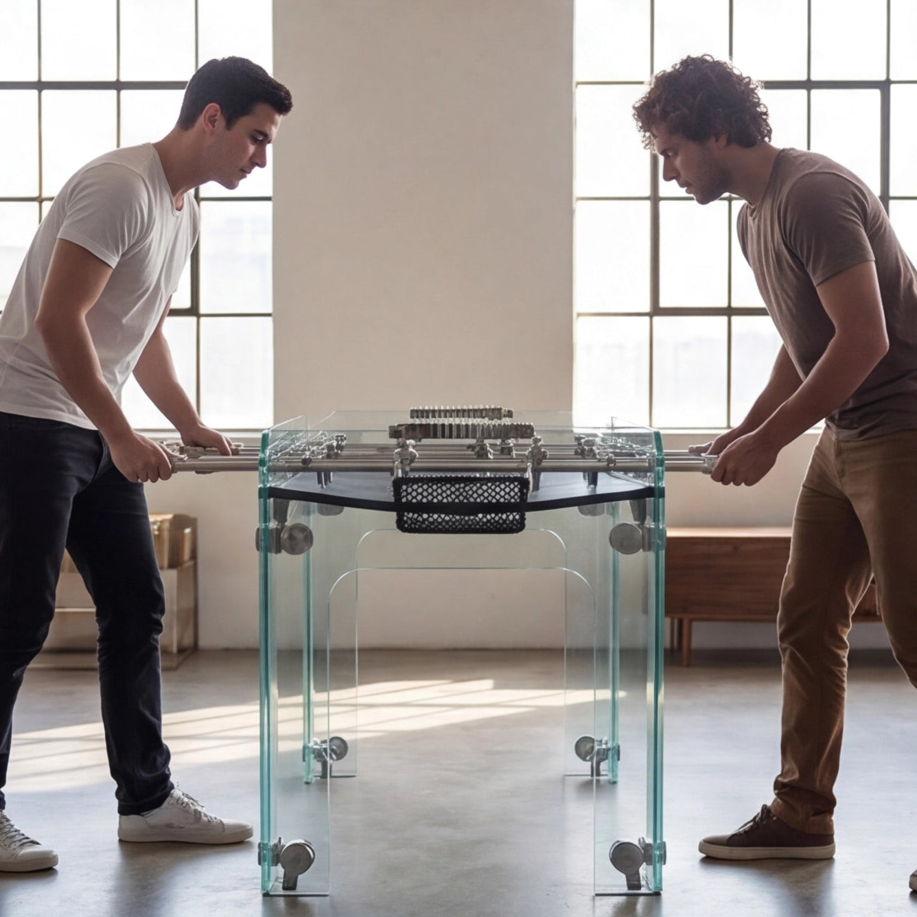 Glass Foosball Table