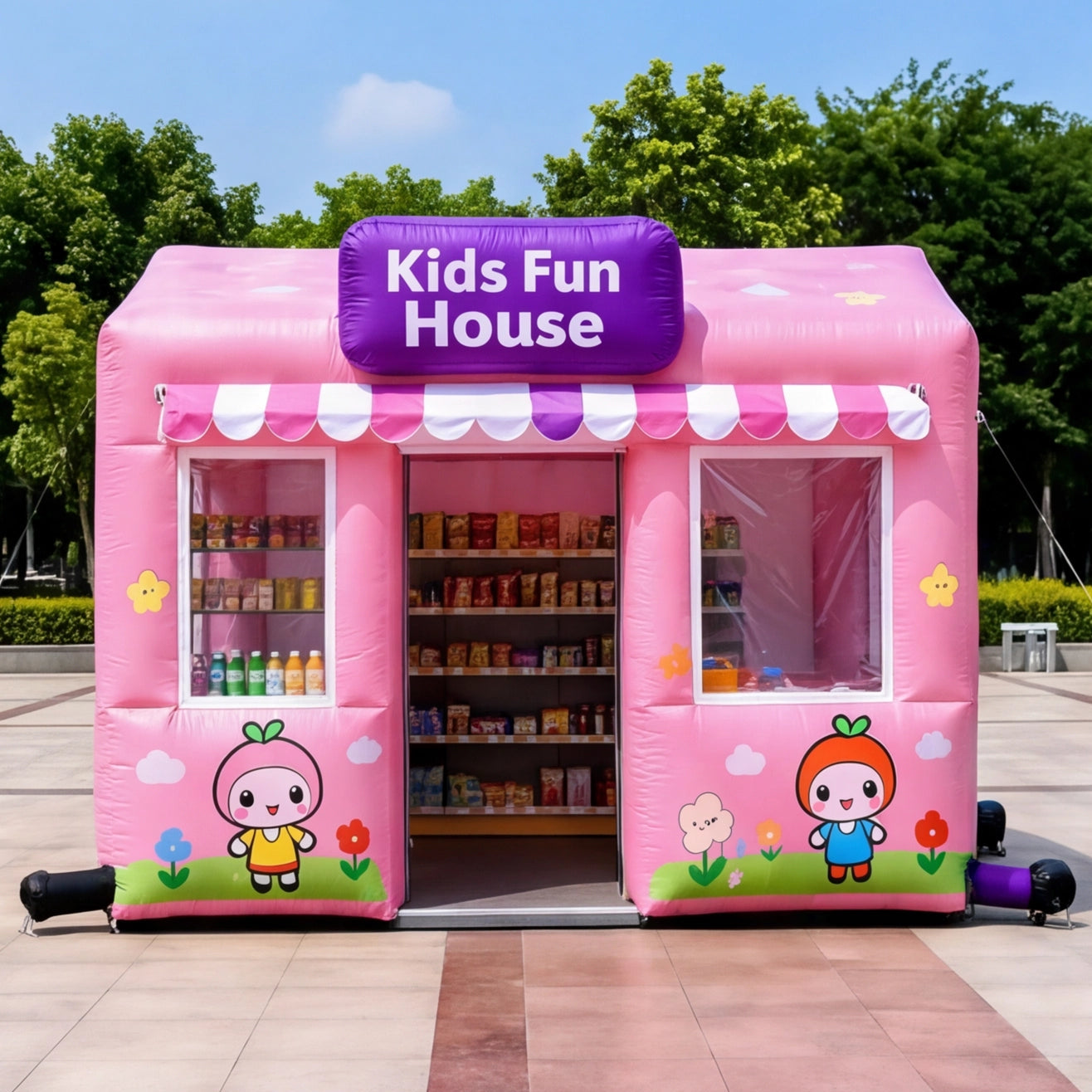 Inflatable Kids Fun House Booth