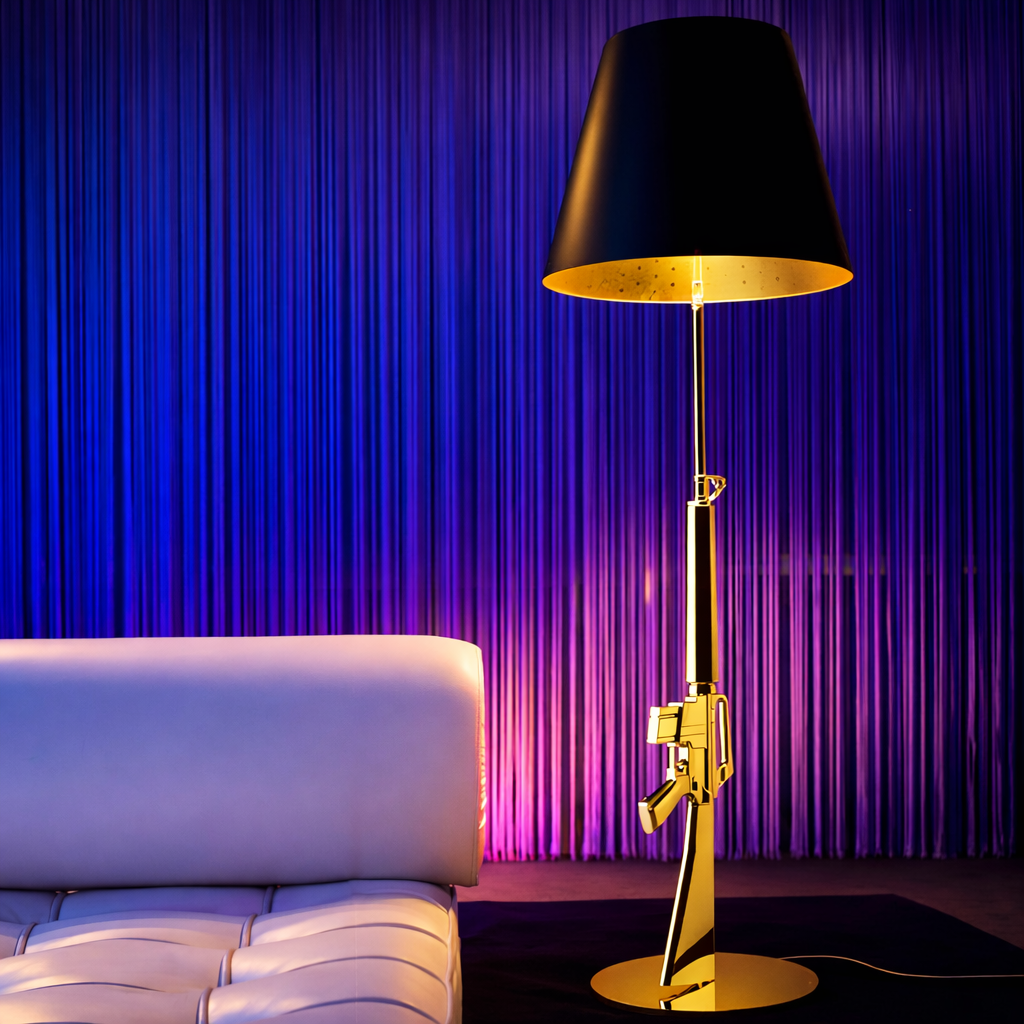 Gold Pistol & AK47 Lamp