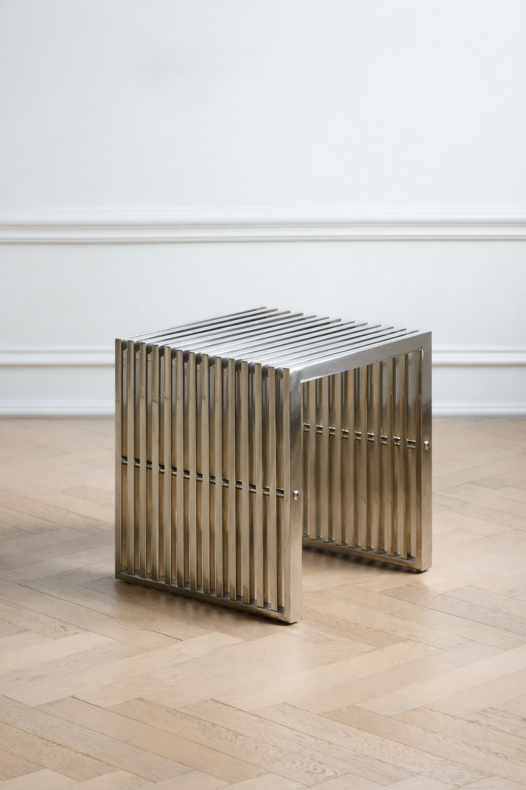 Modern Stainless Steel - Bench/ Stool