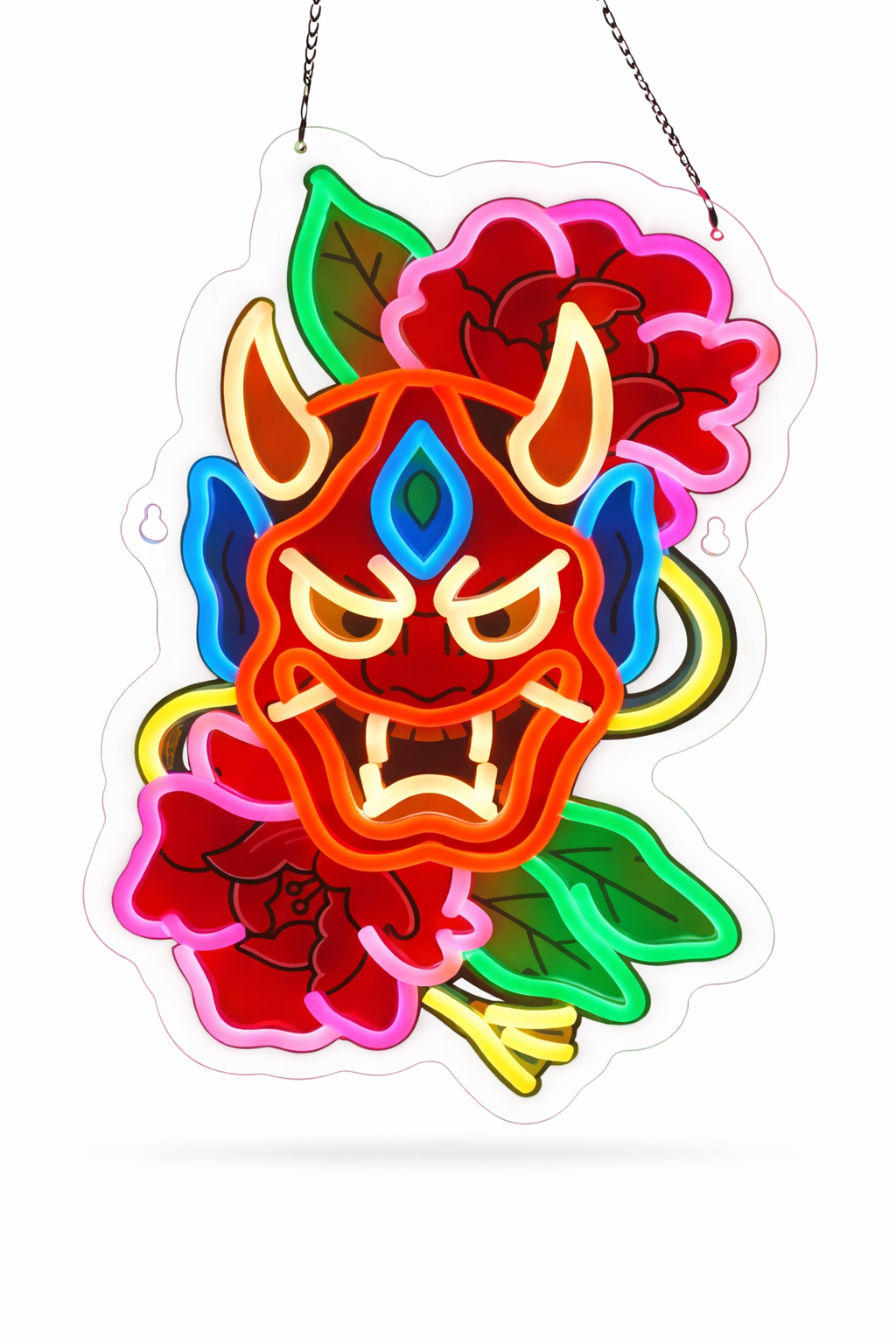 Neon Japanese Hannya Dragon