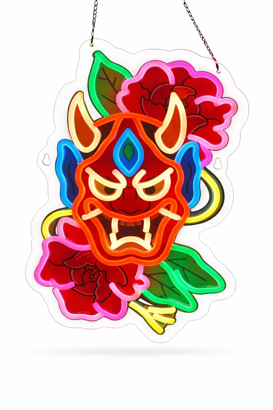 Neon Japanese Hannya Dragon