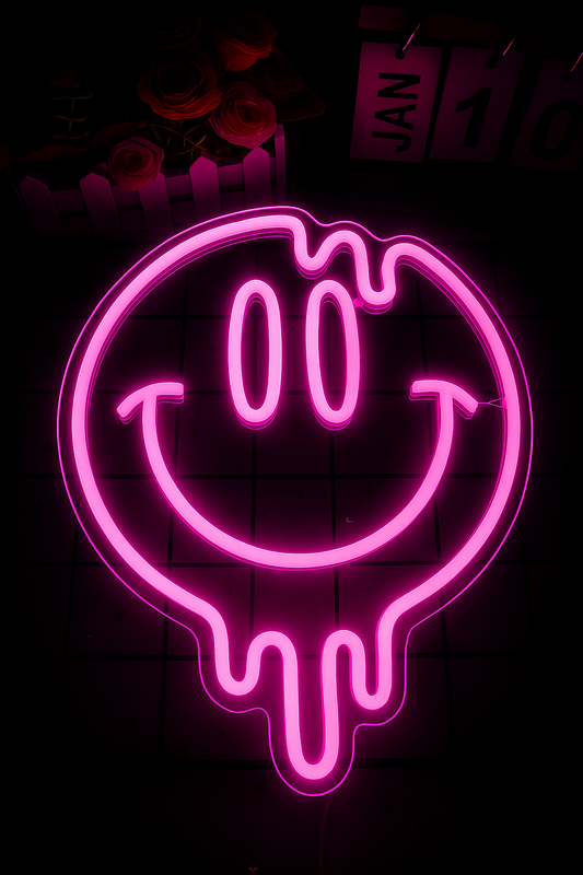 NEON WALL LIGHT - Smiley Face