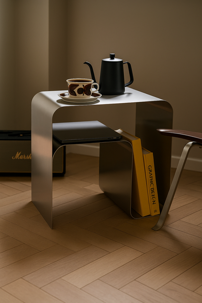 Bauhaus - Stainless Steel Side Table