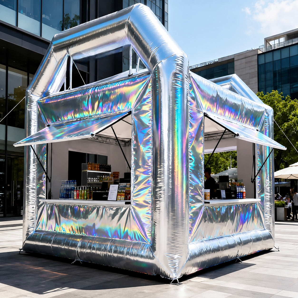 Inflatable Holographic Pop-Up Kiosk