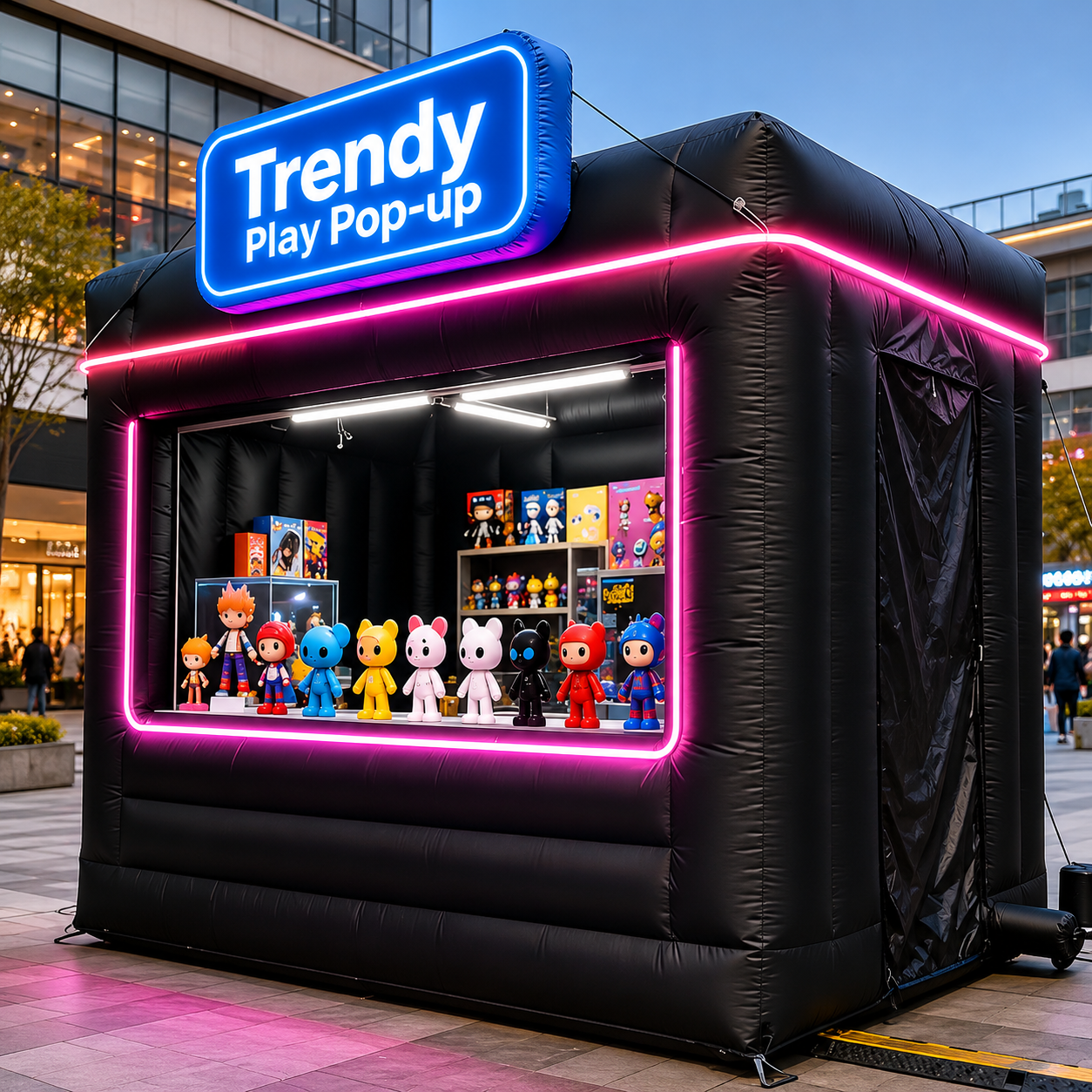 Inflatable Neon Collectibles Pop-Up Store