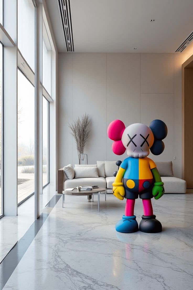 KAWS-Inspired Fiberglass Sculpture