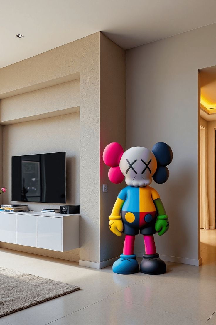KAWS-Inspired Fiberglass Sculpture