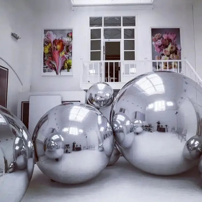 INFLATABLE BALLOONS /Party Decoration/ Mirror Sphere/ Reflective Metallic