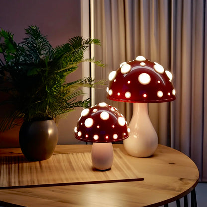 MUSHROOM LAMP with LED Tricolored Bulb