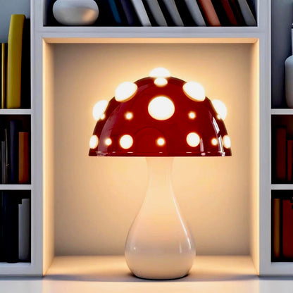 MUSHROOM LAMP with LED Tricolored Bulb