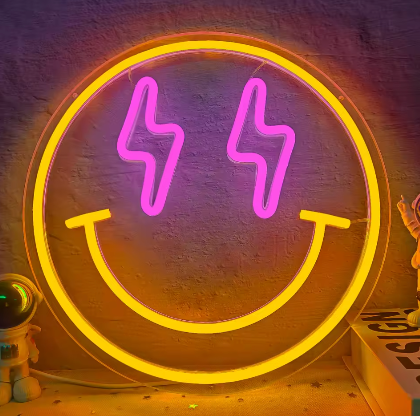 NEON WALL LIGHT - Smiley Face