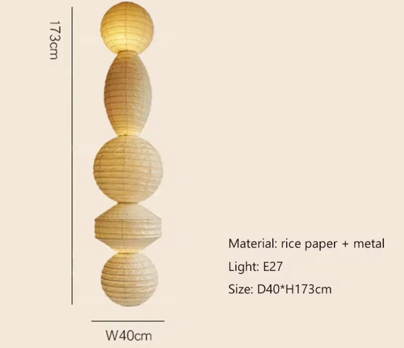 JAPANESE RICE PAPER LAMP