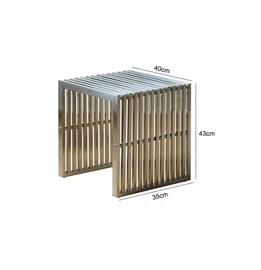 Modern Stainless Steel - Bench/ Stool