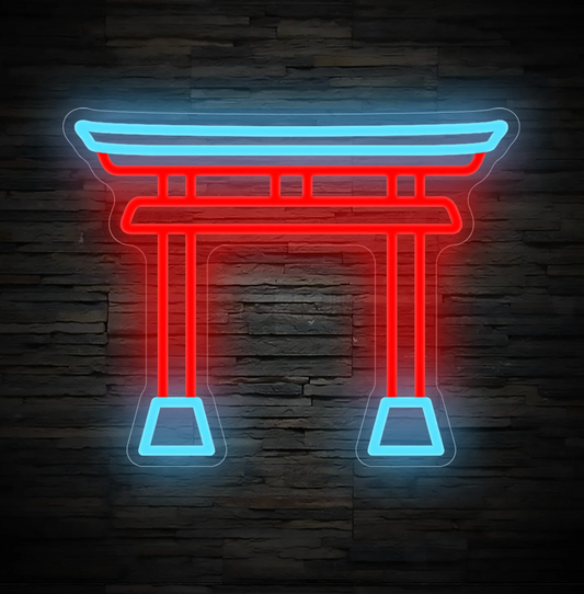 Neon Japanese Torii Gate