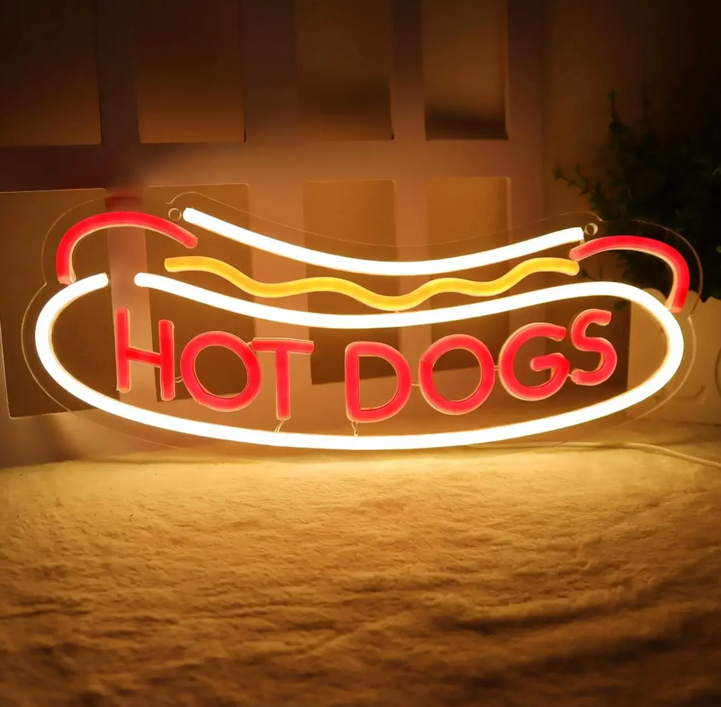 Hot Dogs Neon Sign