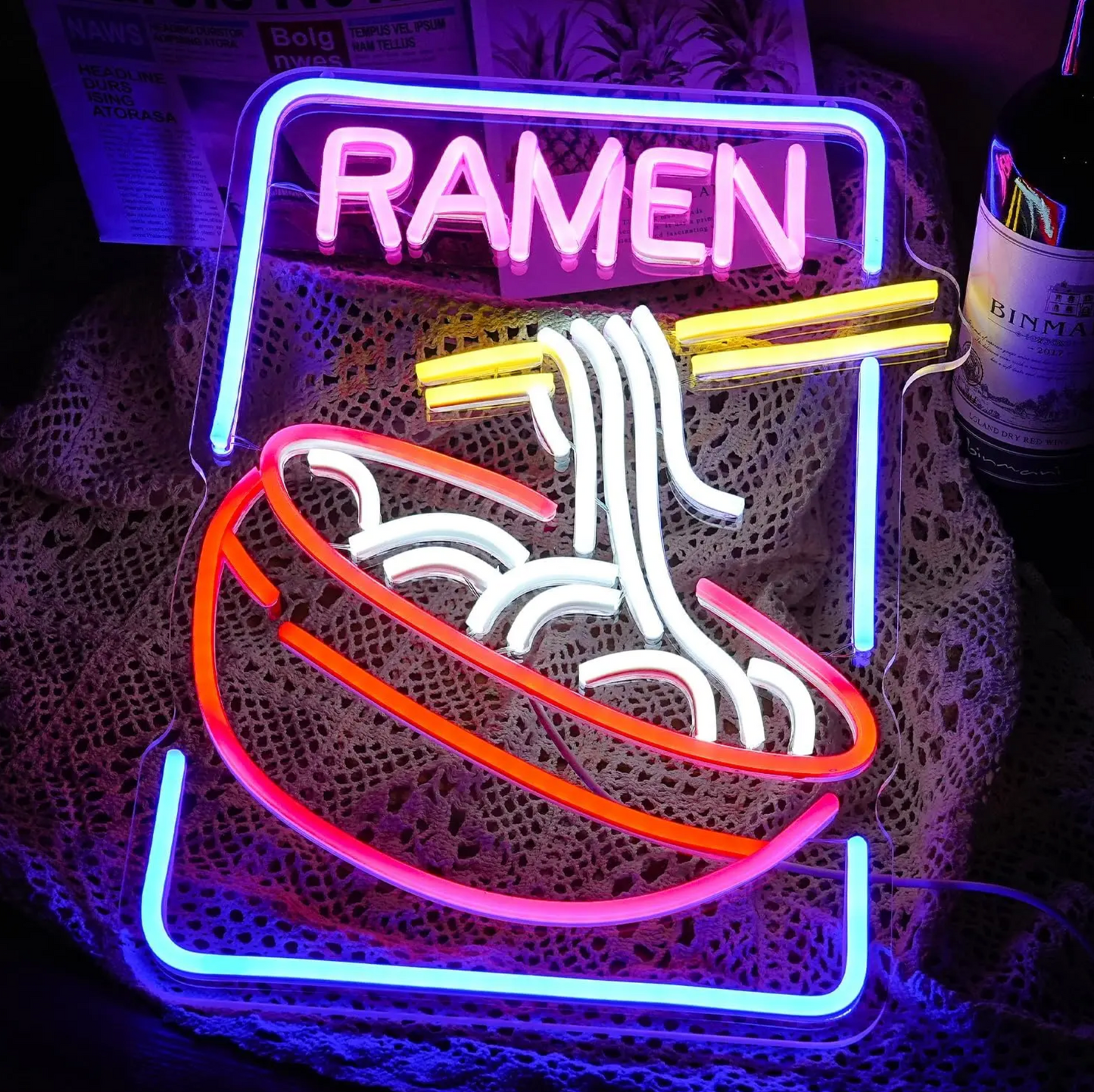Ramen Bowl Neon Sign