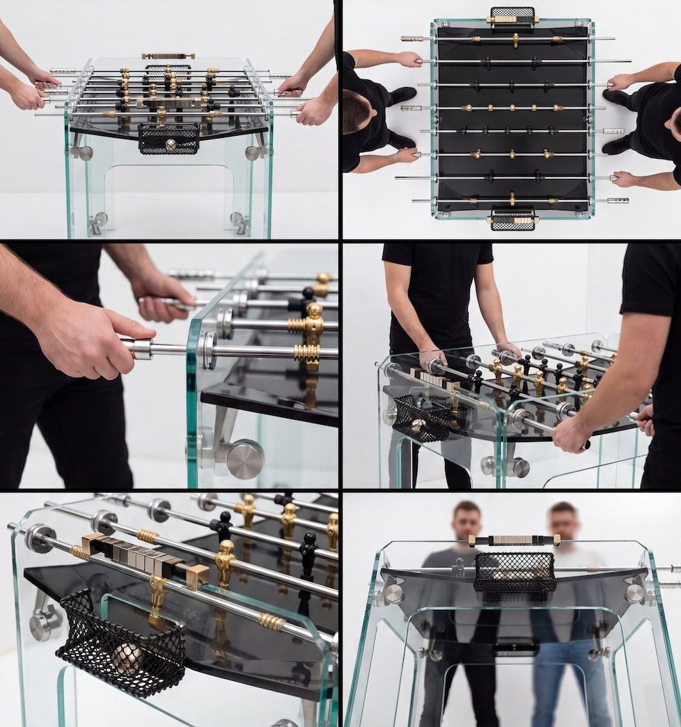 Glass Foosball Table