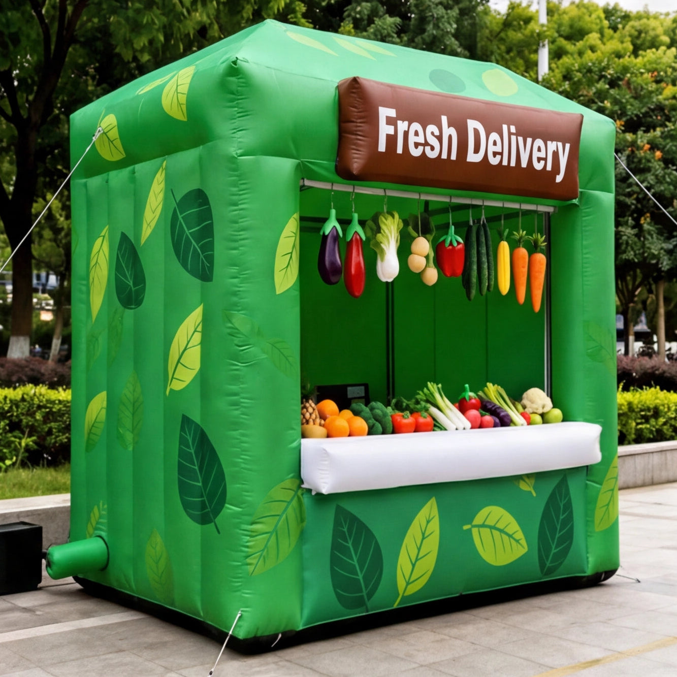 Inflatable Fresh Delivery Market Booth