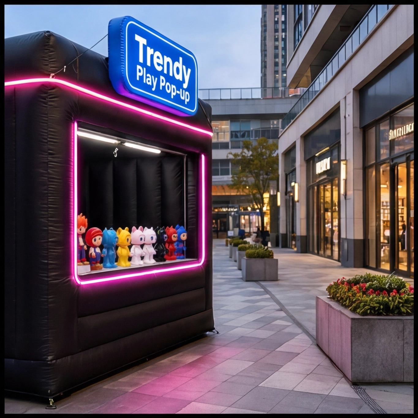 Inflatable Neon Collectibles Pop-Up Store