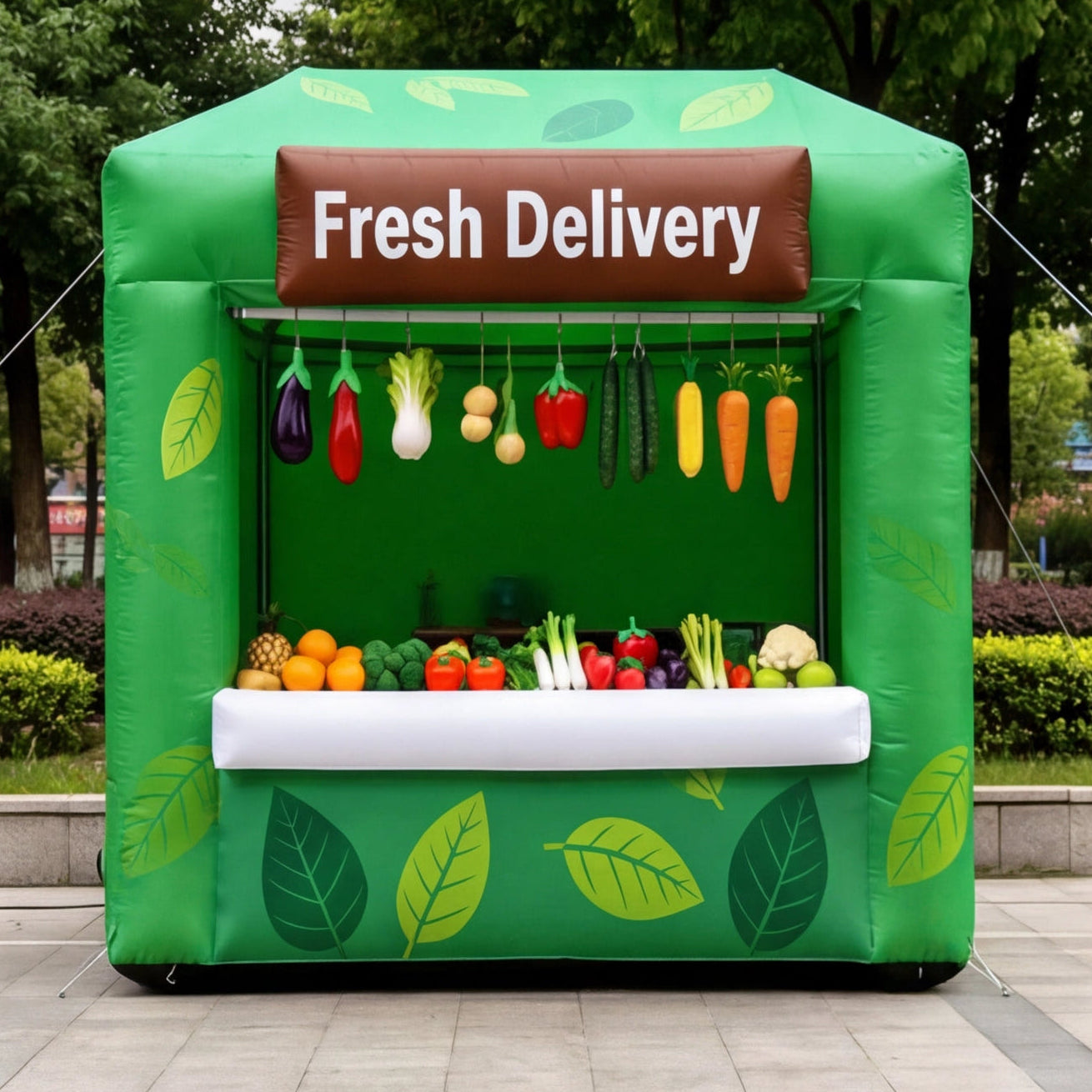 Inflatable Fresh Delivery Market Booth